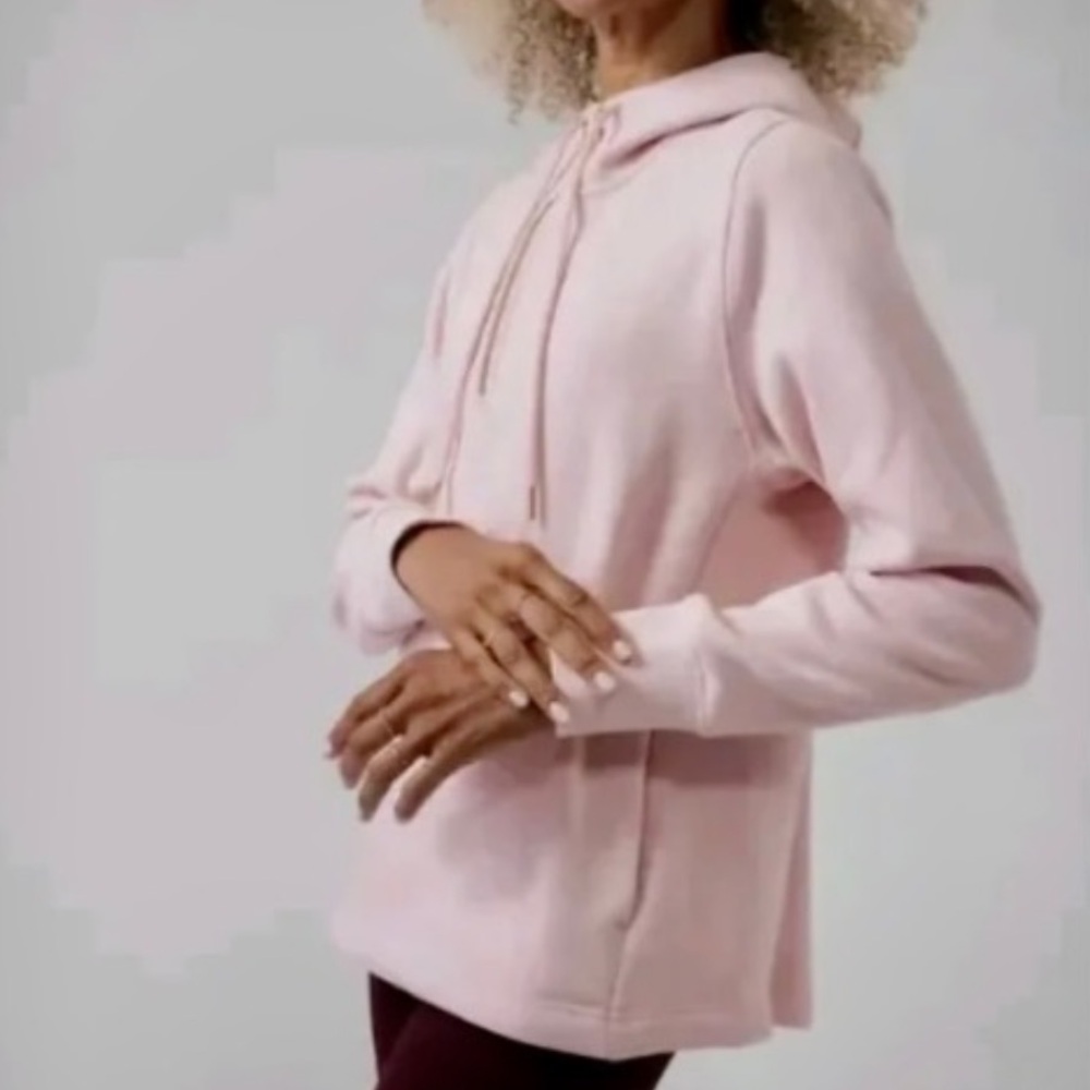 Althleta Cozy Karma 1/4 Zip Pink Hoodie (M)